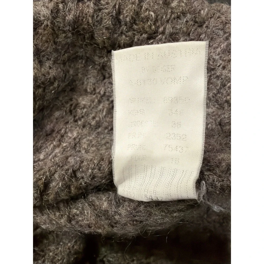 Geiger Sweater Womens Medium/Large Size 38 Brown Ribbed Turtleneck 100%‎ Wool